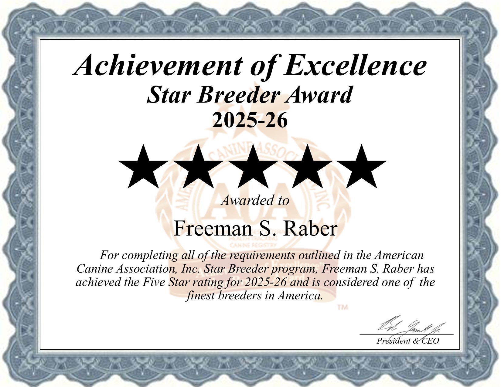 Freeman, Raber, dog, breeder, star, certificate, Freeman-Raber, Baltic, OH, Ohio, puppy, dog, kennels, mill, puppymill, usda, 5-star, aca, ica, registered, Miniature Schnauzer, none